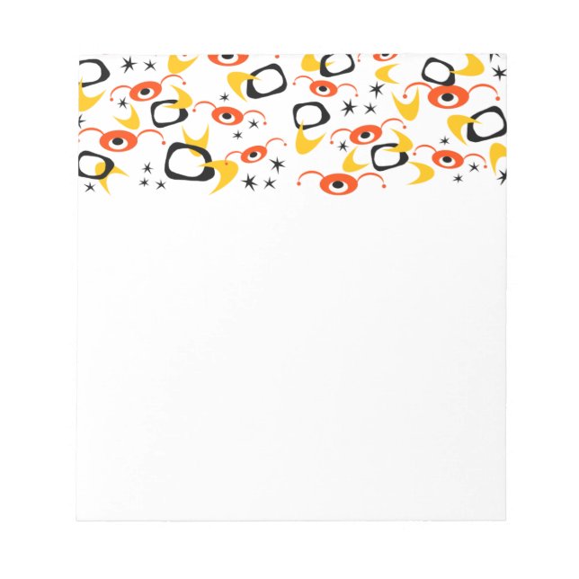 Bloc-note Araignées atomiques rétro (Devant)