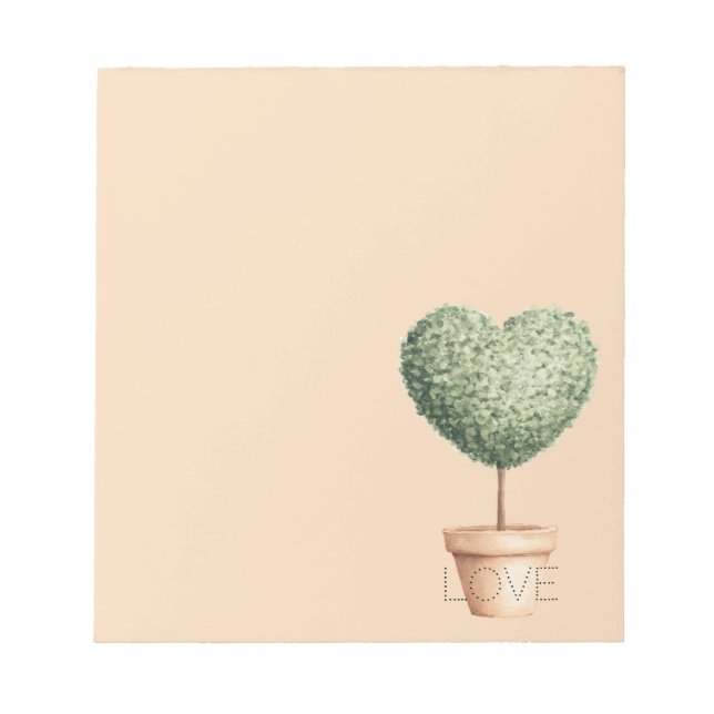 Bloc-note Arbre de coeur d'amour (Devant)