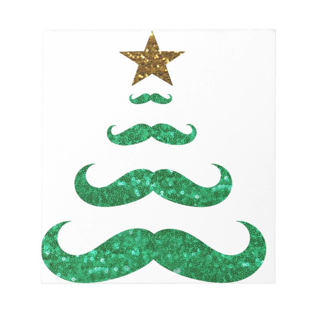 Bloc-note arbre de noël de la moustache (Devant)