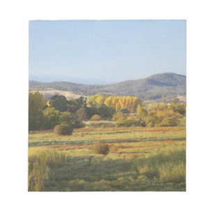 Bloc-note Arbres d'automne, Khancoban, Montagnes enneigées,