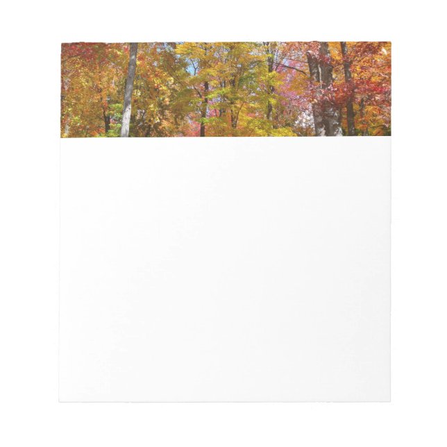 Bloc-note Arbres d'automne orange et jaune Photographie d'au (Devant)