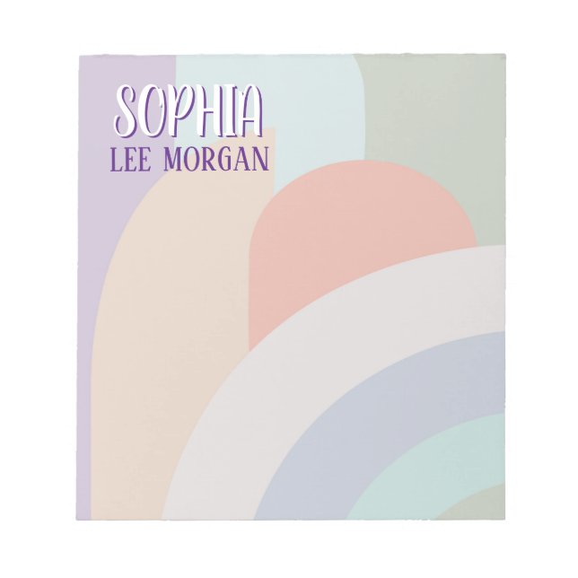 Bloc-note Arc-en-ciel de Boho Pastel (Devant)