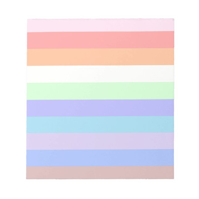 Bloc-note Arc-en-ciel des couleurs pastel (Devant)