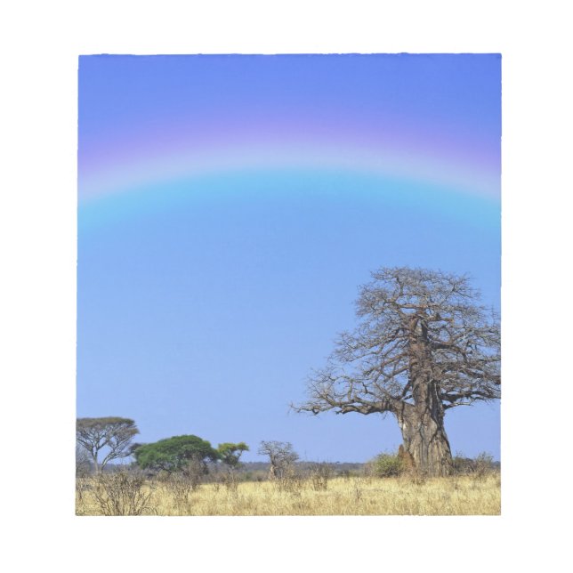 Bloc-note Arc-en-ciel et baobab africain, Adansonia (Devant)