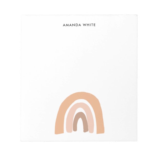 Bloc-note Arc-en-ciel neutre Earthy Pastel (Devant)