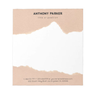 Bloc-note Arêtes déchirées en papier