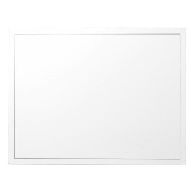 Bloc-note Argent blanc élégant (Devant)