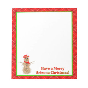 Bloc-note Arizona Tumbleweed Snowman Notepad de Noël