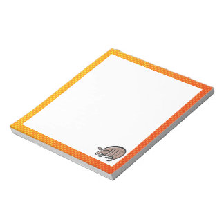 Bloc-note Armadillo mignon ; orange jaune