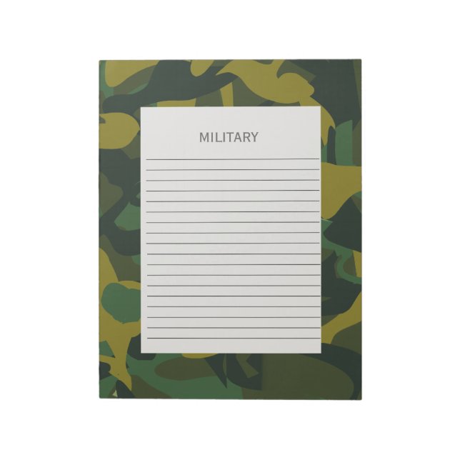 Bloc-note Armée militaire de Camouflage (Tourné)