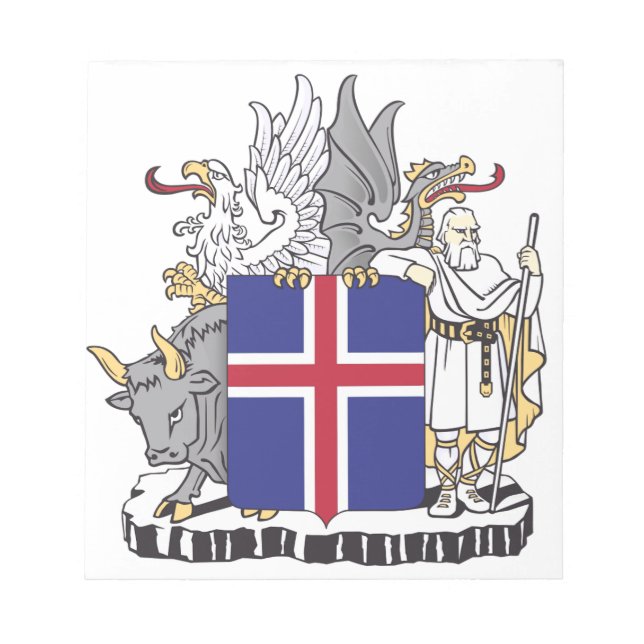 Bloc-note Armoiries de l'Islande Gardiens mythiques Art (Devant)