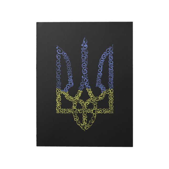 Bloc-note Armoiries de l'Ukraine trident motif de la spirale (Tourné)
