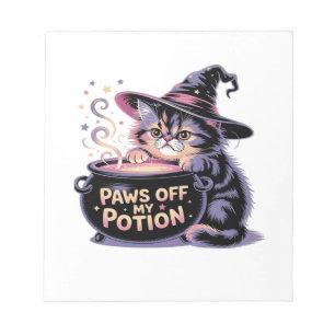 Bloc-note Arrêtez de toucher à ma potion, sorcière chat kawa
