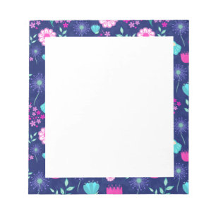 Bloc-note Arrière - plan à motif floral mignon