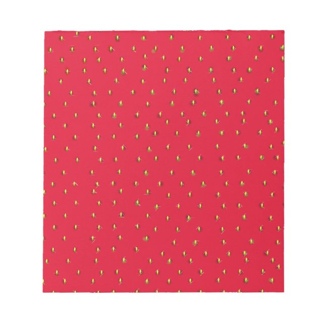 Bloc-note Arrière - plan de fraise drôle rouge (Devant)
