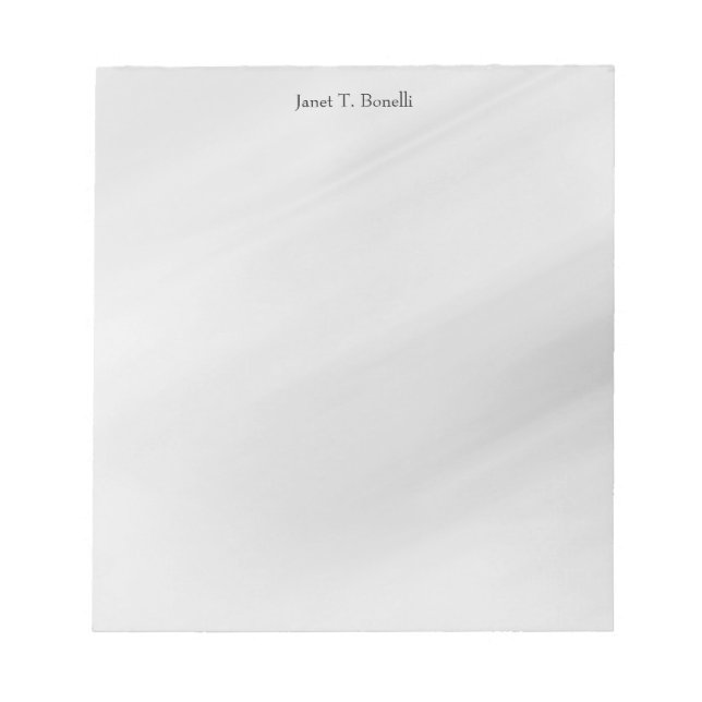 Bloc-note Arrière-plan gris élégant simple professionnel (Devant)