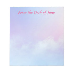 Bloc-note Arrière - plan Pastel Pink et Blue Cloud