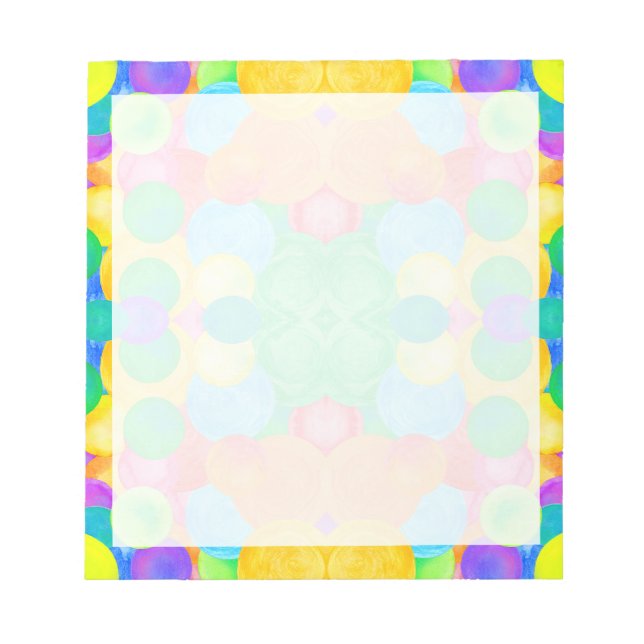 Bloc-note art abstrait circulaire (Devant)