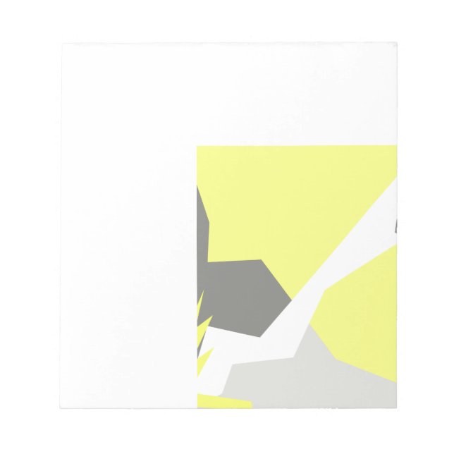 Bloc-note Art Abstrait Énergie gris jaune (Devant)
