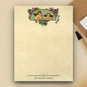 Bloc-note Art angélique victorien vintage   Papier vintage p