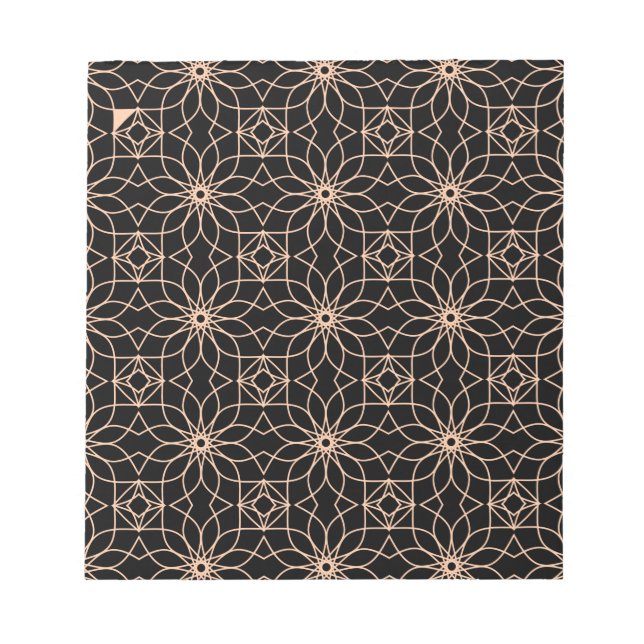 Bloc-note Art arabe Motif géométrique islamique (Devant)