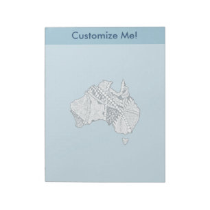 Bloc-note Art carte australien