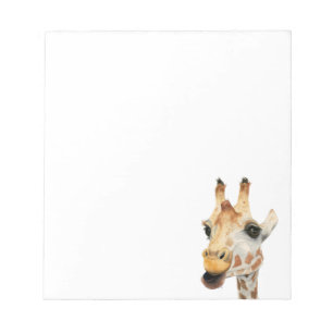 Bloc-note Art d'aquarelle d'amoureux des animaux de girafe
