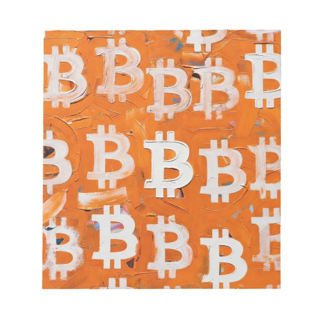 Bloc-note Art de Bitcoin (#7) peinture à l'huile (Devant)