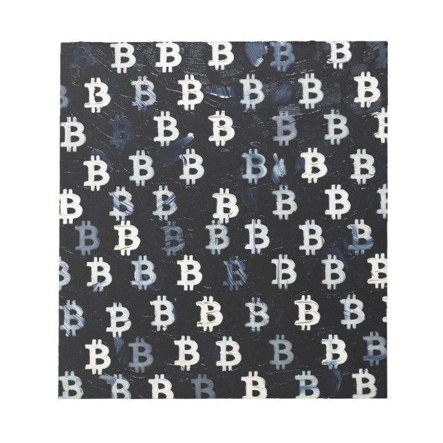 Bloc-note Art de Bitcoin (BW #7) peinture à l'huile (Devant)