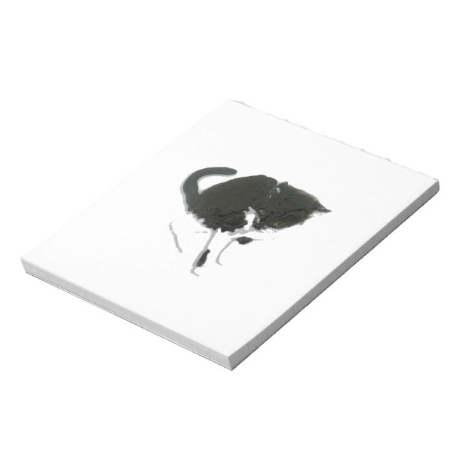 Bloc-note Art de chat noir et blanc (Tourné)