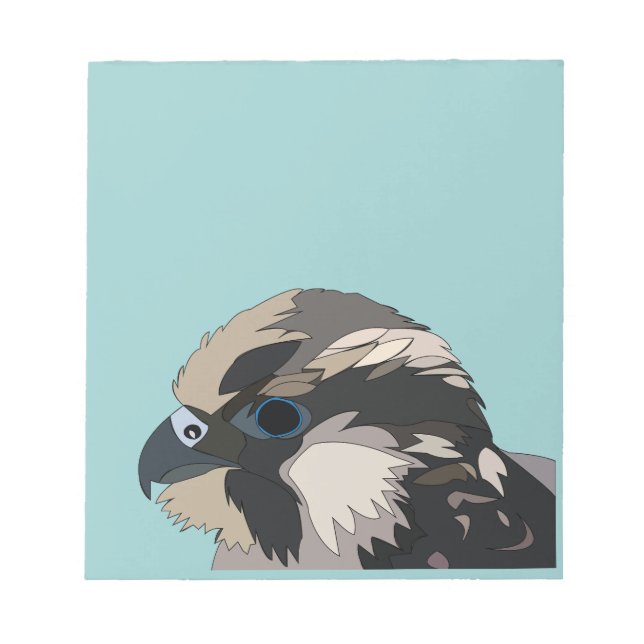 Bloc-note Art de l'oiseau Faucon pèlerin (Devant)