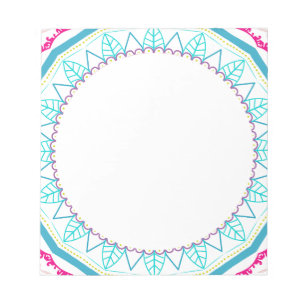 Bloc-note Art de mandala coloré vibrant