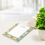 Bloc-note Art Déco Coloré Floral Nom personnalisé<br><div class="desc">Art Déco Coloré Floral Personnalisé Nom Bloc-notes</div>