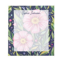 Art floral aquarelle rose personnalisé joli