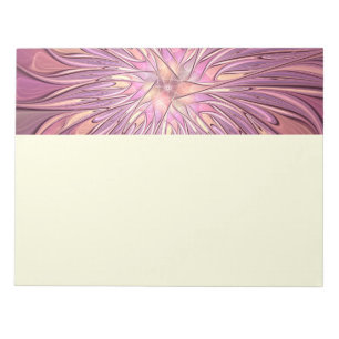 Bloc-note Art floral fractal moderne abstrait couleurs de ba