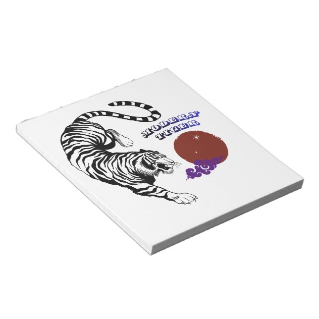 Bloc-note Art graphique du tigre moderne (Incliné)