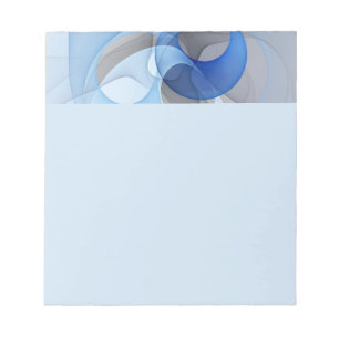 Bloc-note Art graphique fractal abstrait bleu gris moderne