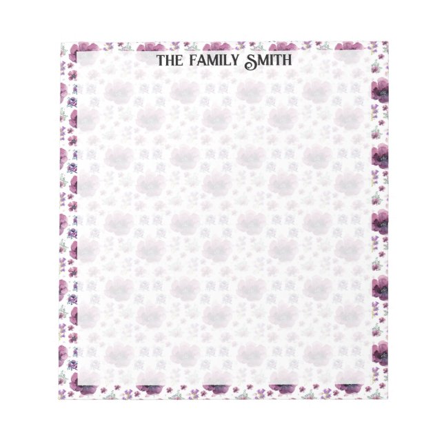 Bloc-note Art inspiré de la lavande féminine douce (Devant)