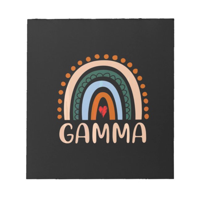 Bloc-note Art Mère | Gamma Rainbow Grandma mignonne annivers (Devant)