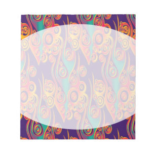 Bloc-note Art Motif tatouage - flammes & cercles