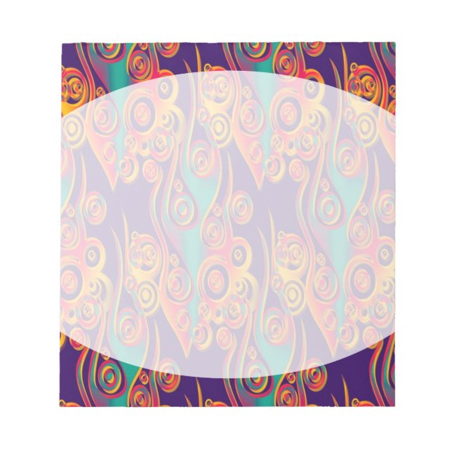 Bloc-note Art Motif tatouage - flammes & cercles (Devant)