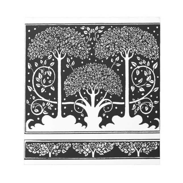 Bloc-note Art Nouveau Tree Beardsley Motif (Devant)