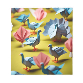 Bloc-note Art Origami - Gloire au pâturage : Turkeys Roaming