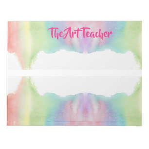 Bloc-note Art Teacher Note Pad, Aquarelles, Cadeau Enseignan