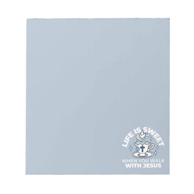 Bloc-note Art Vivant Fidèle - Teacup avec Croix et Dove (Devant)