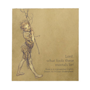 Bloc-note Arthur Rackham Puck Lord ce qui est idiot CC0721
