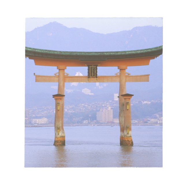 Bloc-note Asie, Japon, Hiroshima. Mivaiima. Porte Torii (Devant)