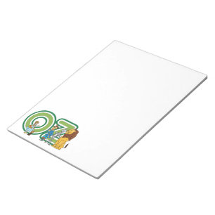 Bloc-note Assistant vintage de caractères Oz et de lettres t