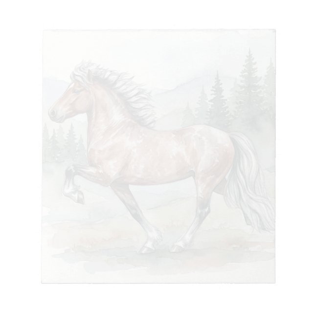 Bloc-note Astrid Tolting cheval islandais aquarelle (Devant)