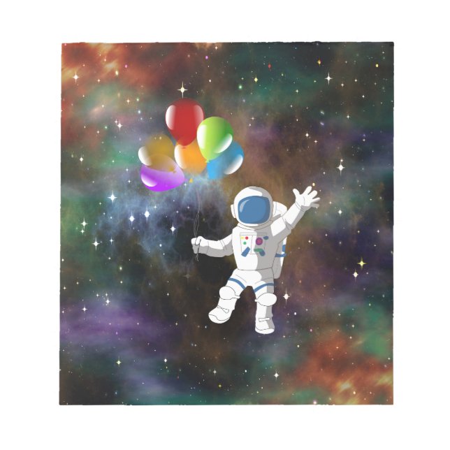 Bloc-note Astronaut avec ballons (Devant)